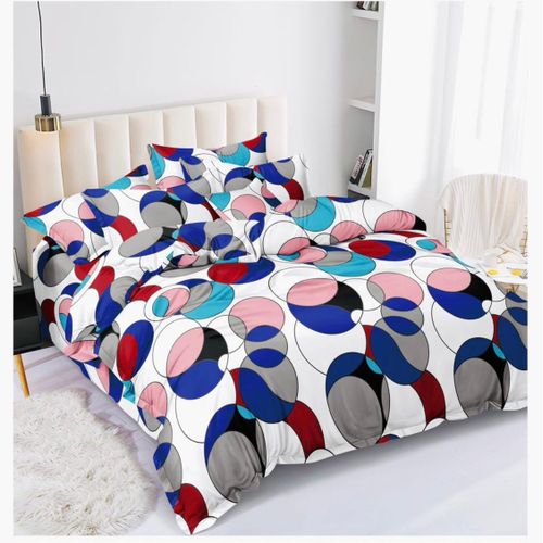 Spice Bedsheets Queen Size Bedsheet- 4 pieces- Multicolored