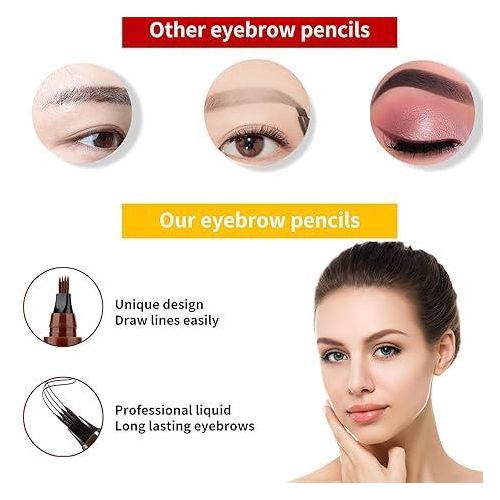 product_image_name-MATIHO-Women's Waterproof Liquid Eyebrow Pencil (4 Tips) - Hair-Like Brush Strokes, Natural Look, Stain-Resistant & Long-Lasting Makeup for Daily & Party-2