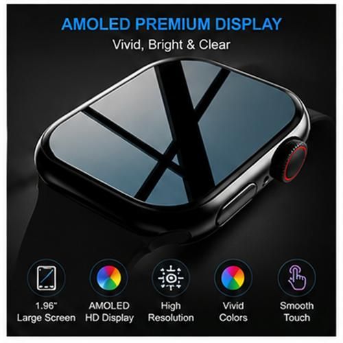 DRASURE S12 Pro Max Smart Watch 49mm 2.3" AMOLED Bluetooth Calling 7 Strap Combo Compatible With Android & iOS - image 3