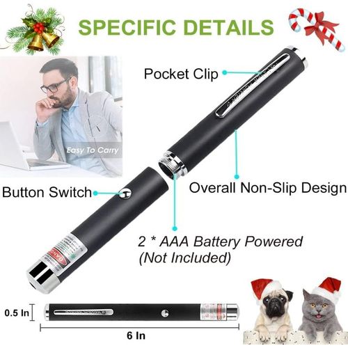 Generic 3PCS Laser Pen,Powerful Green Laser Pointer Pen,Red Light Pointer Teaching Demonstration Laser Light,Laser Pointer for Cats and Dogs-Green,Red ,Purple - image 2