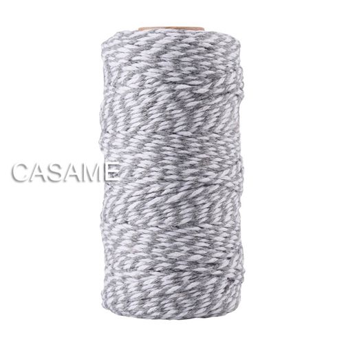 Shop Generic cotton rope 100m Bakers Twine String Cotton Cords Rope for  Home Decor Handmade Christmas Gift Packing Craft DIY wrapping gift grey  white Online