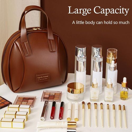 product_image_name-STY-Ladies Top-handle Bag brown Handbag PU Synthetic Leather Bag Waterproof Small Bag-7