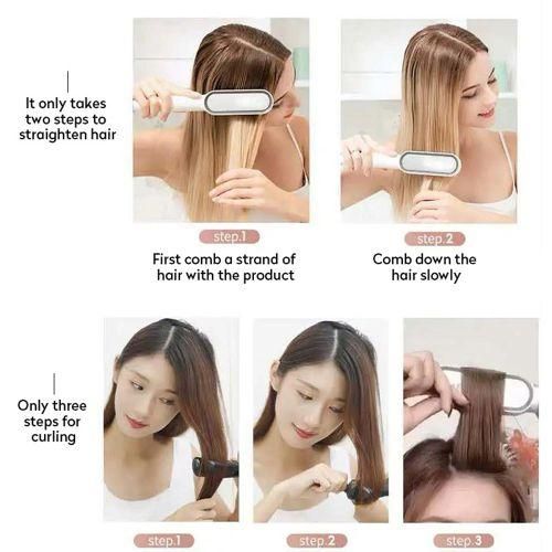 product_image_name-Generic-2 in 1 Hot-Air Hair Styling Comb Straightener Hair Brush -White-4