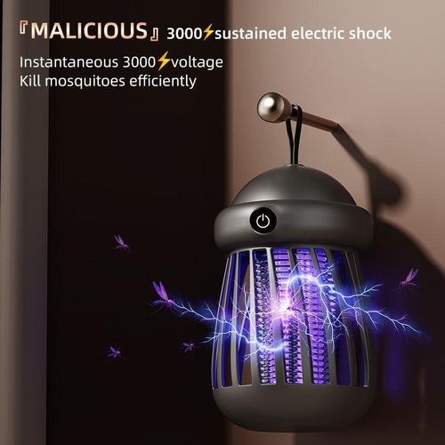product_image_name-Dou-color-Rechargeable Mosquito Killer Lamp 3000V Bug Zapper Night Light Baby Safe USB Wall Table Outdoor Use-3