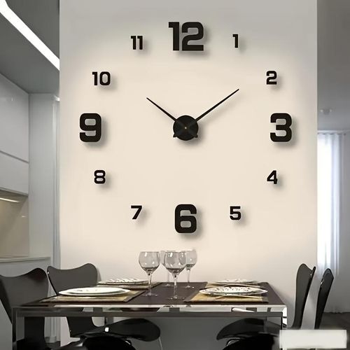 product_image_name-Generic-DIY Wall Clock With Number Stickers - Silver - 40cm-6