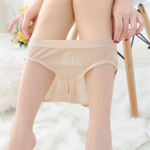 Shop Generic 2 Pcs Women Open Crotch Underwear Sexy Crotchless Briefs Ladies  Erotic s Online