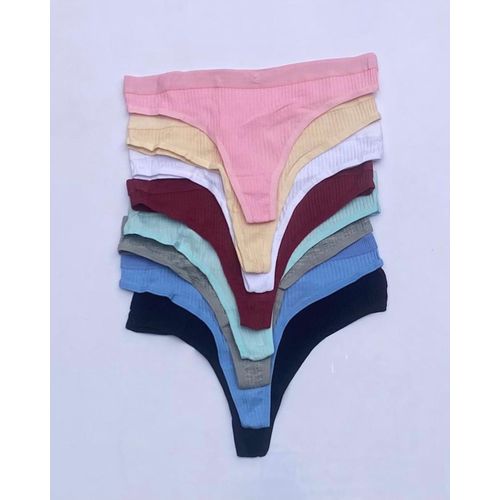 product_image_name-White Label-8 Pieces Of Ladies Cotton Panties - Multicolor-3