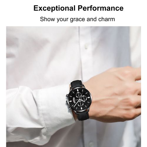 Shop Generic Luxurious Men Business Watch Quartz Watch with Leather ...