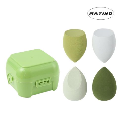 product_image_name-MATIHO-4-Piece Makeup Sponge Set, Multi-Color Beauty Blender for Flawless Liquid Foundation - Soft, Skin-Friendly, Dry & Wet Use-1