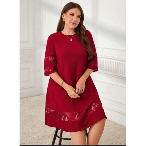 Shop SHEIN Elegant Red Dress Online