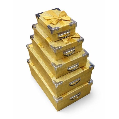 product_image_name-Generic-5piece Luxury Golden Glitter Gift/ Storage Box Set - GOLD-1