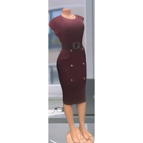 product_image_name-Fashion-Ladies Casual / Formal Wear - Burgundy -1