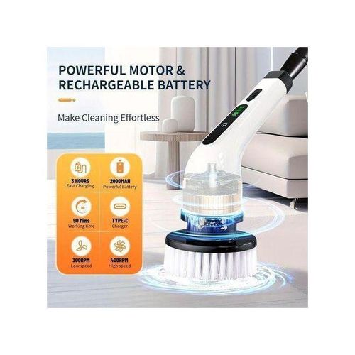 Generic 7-in-1 electric spin scrubber
