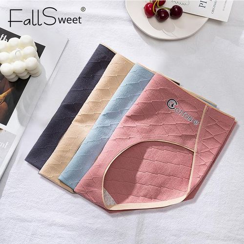 Fallsweet 3pcs/lot! cotton women panties middle waist comfortable