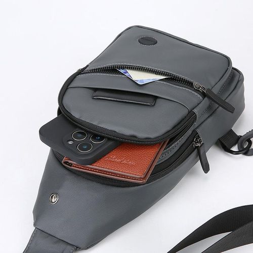 product_image_name-Generic-Men’s Urban Water-Resistant Crossbody Sling Bag – Grey-2