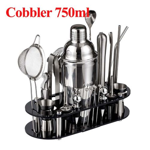 Bartender's Bar Kit with Cobbler Cocktail Shaker - Cocktail Kit