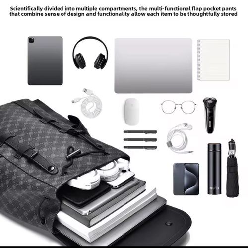 Fashion Heritage Monogram Executive Leather Backpack - image 3