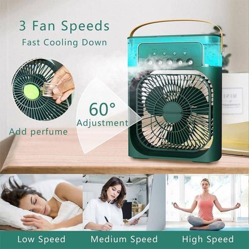 product_image_name-Generic-3-in-1 USB Portable Mini Air Cooler Fan - Blue-3