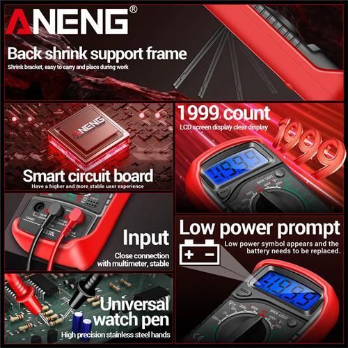 product_image_name-Generic-1999 Count Multimeter Homehold Palm hFE Transistors Tester Measuring Meter Digital 10A DC Current Multitester Tools-6