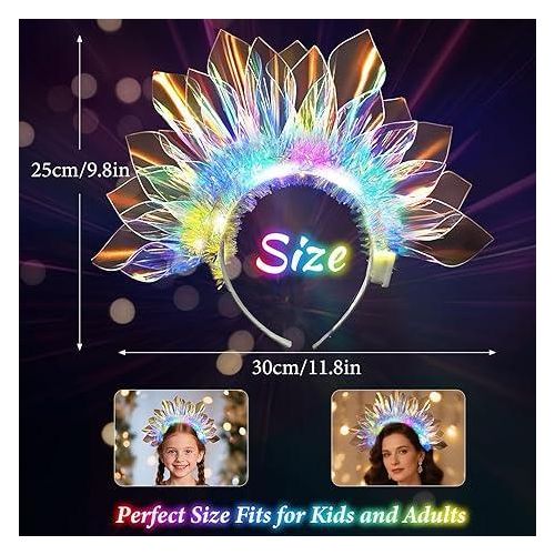 product_image_name-Generic-LED Headband Light Up Headband, Glow In The Dark Party Supplies, Glow Party Crown Hair Accessories for Women & Girls, Glow In The Dark Flashing Hair Band for Raves, Concerts, Halloween, Christmas-7