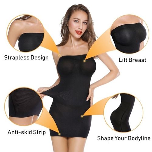 Shop Generic Women Full Body Shaper Slim SlDress Full Slips for Under  Dresses Spaghetti Strap Long Seamless Slim Waist Cincher Shapewear Online