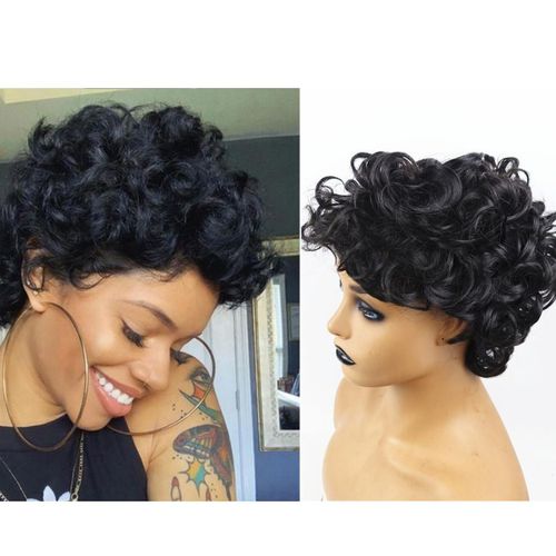 product_image_name-Genetic-Retro Style Short Curly Wig For Daily Wear-Black-1