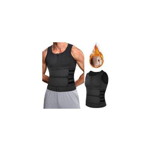 Gukbis Men's Compression Sauna Vest, Waist Belts, Back Support Tank Top