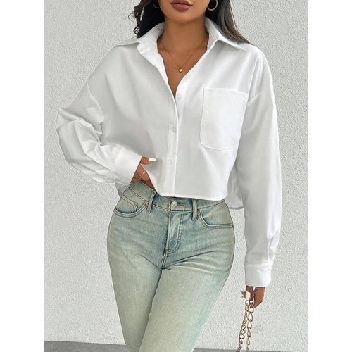 product_image_name-Zara-Women's Cropped Buttons- Ups Shirt - White-1