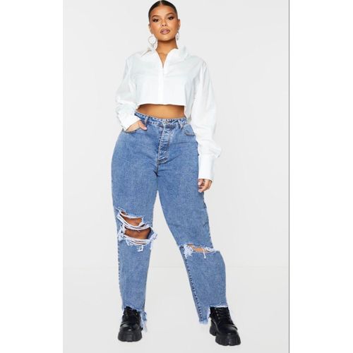 product_image_name-Zara-Women's Cropped Buttons- Ups Shirt - White-2