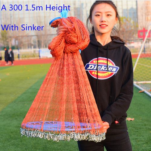 Hand Cast Net with Flying Disc High Strength Fly Cast Fishing