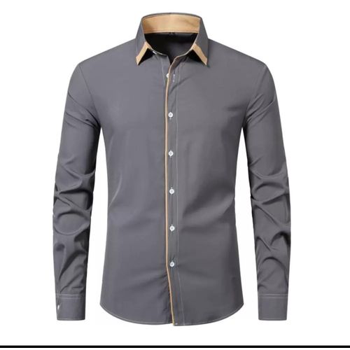 product_image_name-For Men-Men’s Formal Long Sleeve Buttoned Down Office Shirt-1