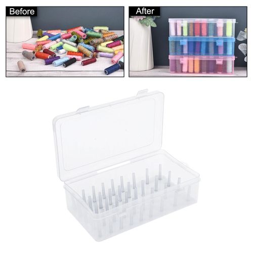 Sewing Thread Storage Box 42 Sewing Bobbins Embroidery Thread Sorting Holder  Transparent,sewing Thread Box