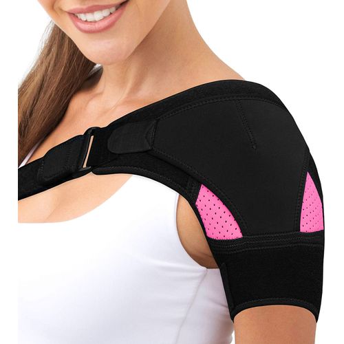 Shop Generic Shoulder Brace with Pressure Pad Neoprene Shoulder Support  Shoulder Pain Ice Pack Shoulder Compression Sleeve-Pink Online