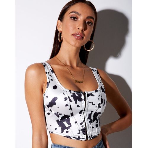Square-Neck Sleeveless Bustier Top