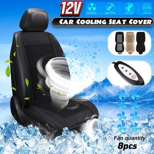 12V Cooling Car Seat Cushion Cover Air Ventilated Fan Conditioned