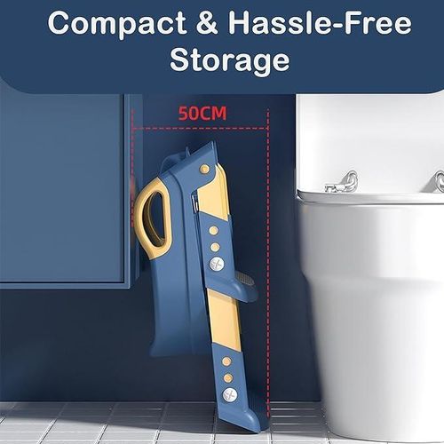 product_image_name-Generic-Kids Portable and Foldable Anti-Slip Potty Chair /Training Toilet Seat with Ladder - Blue/ Yellow-6