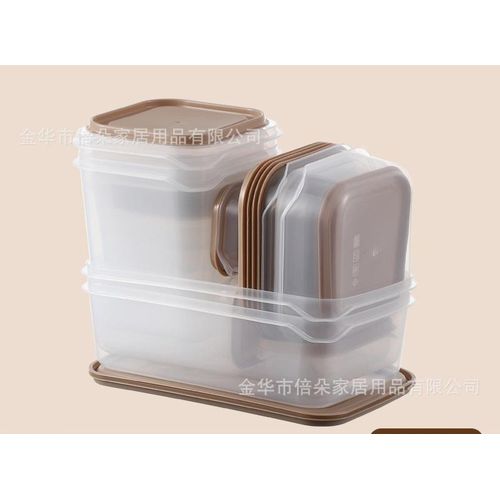 product_image_name-White Label-Plastic Storage Bowl - Camel 17peices -1