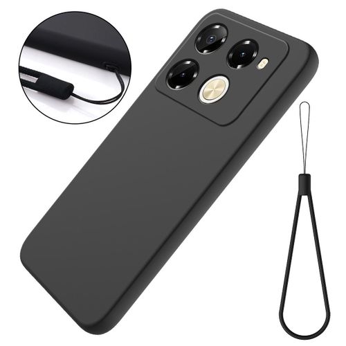 product_image_name-Infinix-Note 40 Pro 4G Quality Silicone Case With Strap - Black -1