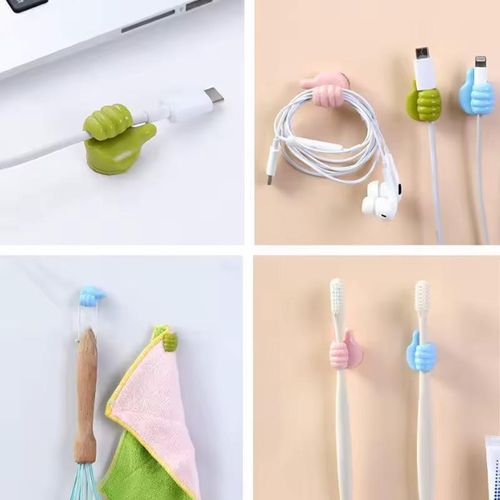 product_image_name-Generic-10 pcs Thumps up cord holders- Multicolour -3