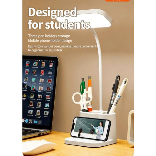 product_image_name-Generic-Rechargeable LED Desk Lamp with Phone Holder – Your Smart Study & Work Companion-1