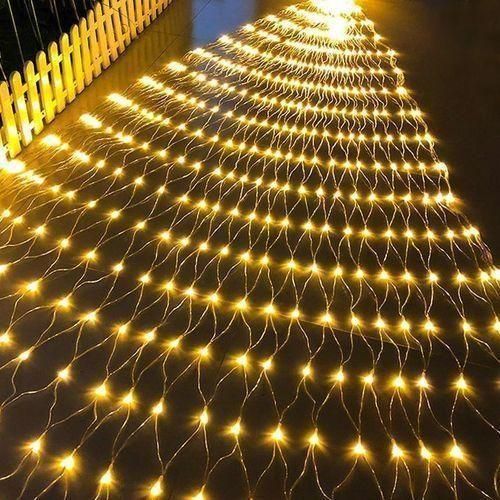product_image_name-Generic-Illuminated Waterproof LED Mesh Outdoor Hanging Light with Plug - Warm White - 3x2M-1