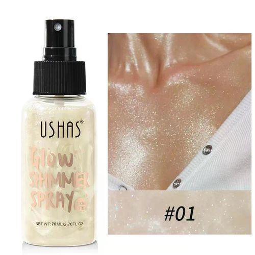 product_image_name-Ushas-Glow Shimmer Spray - Face, Body & Hair Radiant Mist 76ml-1