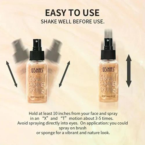 product_image_name-Ushas-Glow Shimmer Spray - Face, Body & Hair Radiant Mist 76ml-6