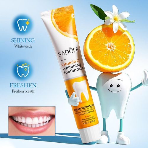 product_image_name-Generic-Vitamin C whitening Toothpaste - 100g - White-1
