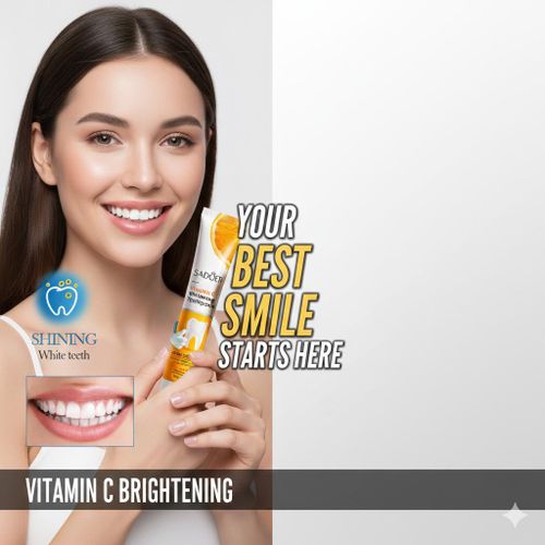 product_image_name-Generic-Vitamin C whitening Toothpaste - 100g - White-3