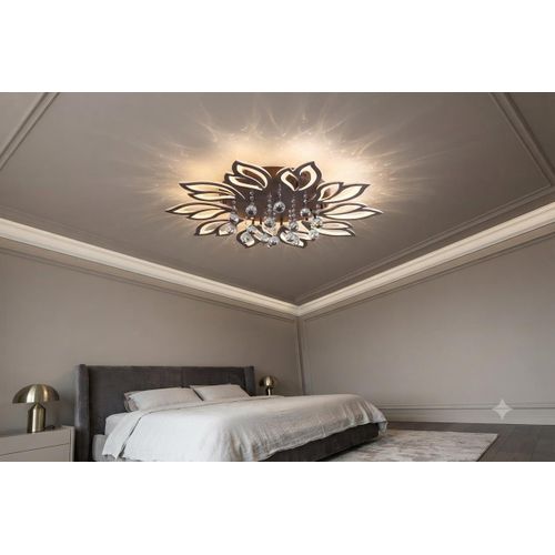 ESCLIGHTING Modern LED Ceiling Light with Remote Control - Brown
