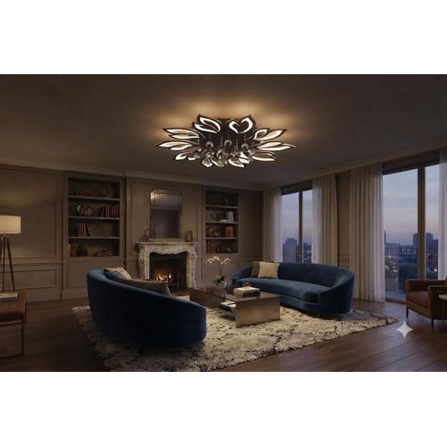 ESCLIGHTING Modern LED Ceiling Light with Remote Control - Brown - image 3