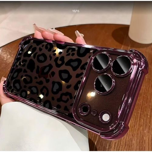 Lu Leopard Print Electroplated Case For iPhone 16 plus - image 2