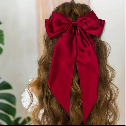 Generic 3pieces Satin Bow Hair Clip - Set (Red Black White) - image 4