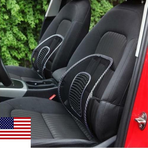 Generic Lumbar Spine Back Support Posture Correction Cushion For Car Seat Office Chair - Black - image 4